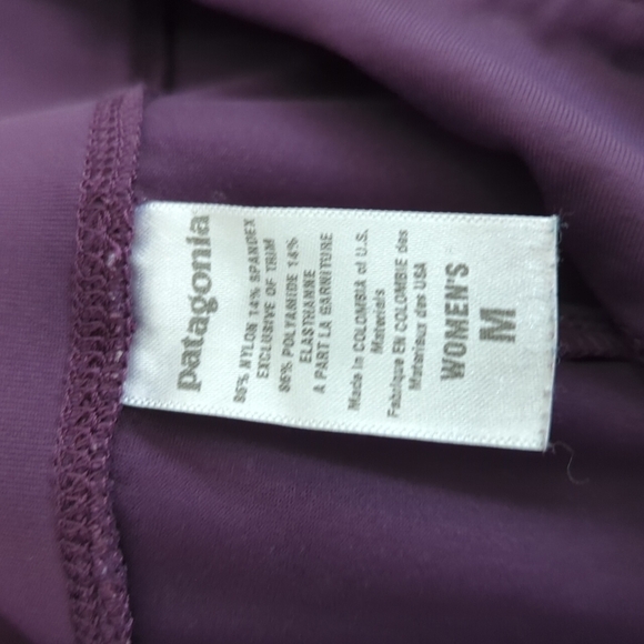 Patagonia Straight Leg Full Length Leggings Women's Size Medium Purple Rhythm - Picture 5 of 10